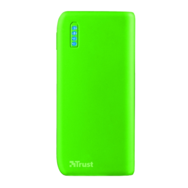 პორტატული დამტენი TRUST PRIMO POWERBANK 4400, Micro-USB charge cable included - NEON GREEN