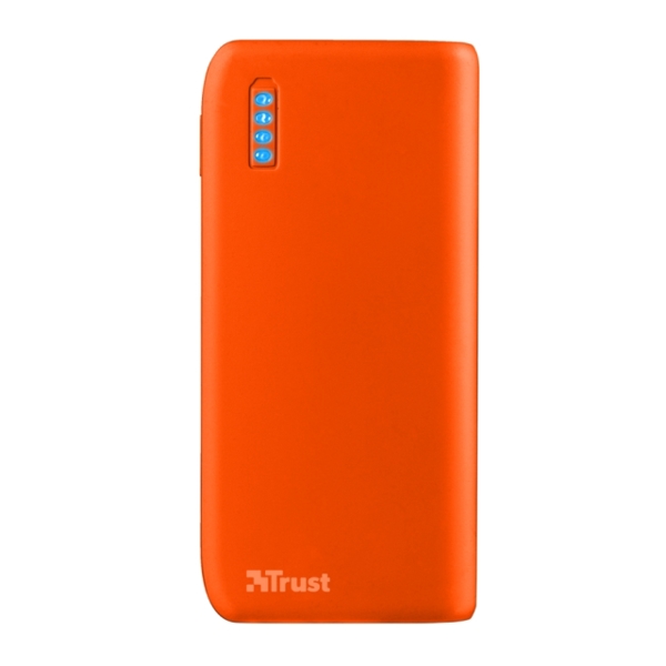 პორტატული დამტენი  TRUST PRIMO POWERBANK 4400, Micro-USB charge cable included - NEON ORANGE