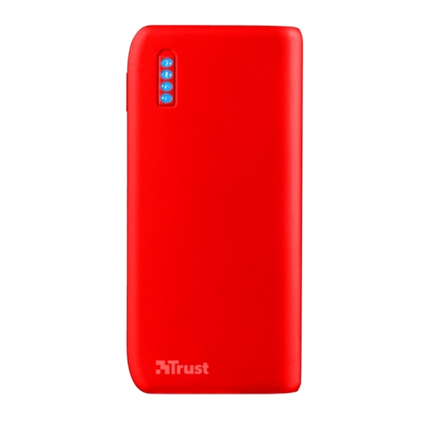 პორტატული დამტენი  TRUST PRIMO POWERBANK 4400, Micro-USB charge cable included - MATTE RED