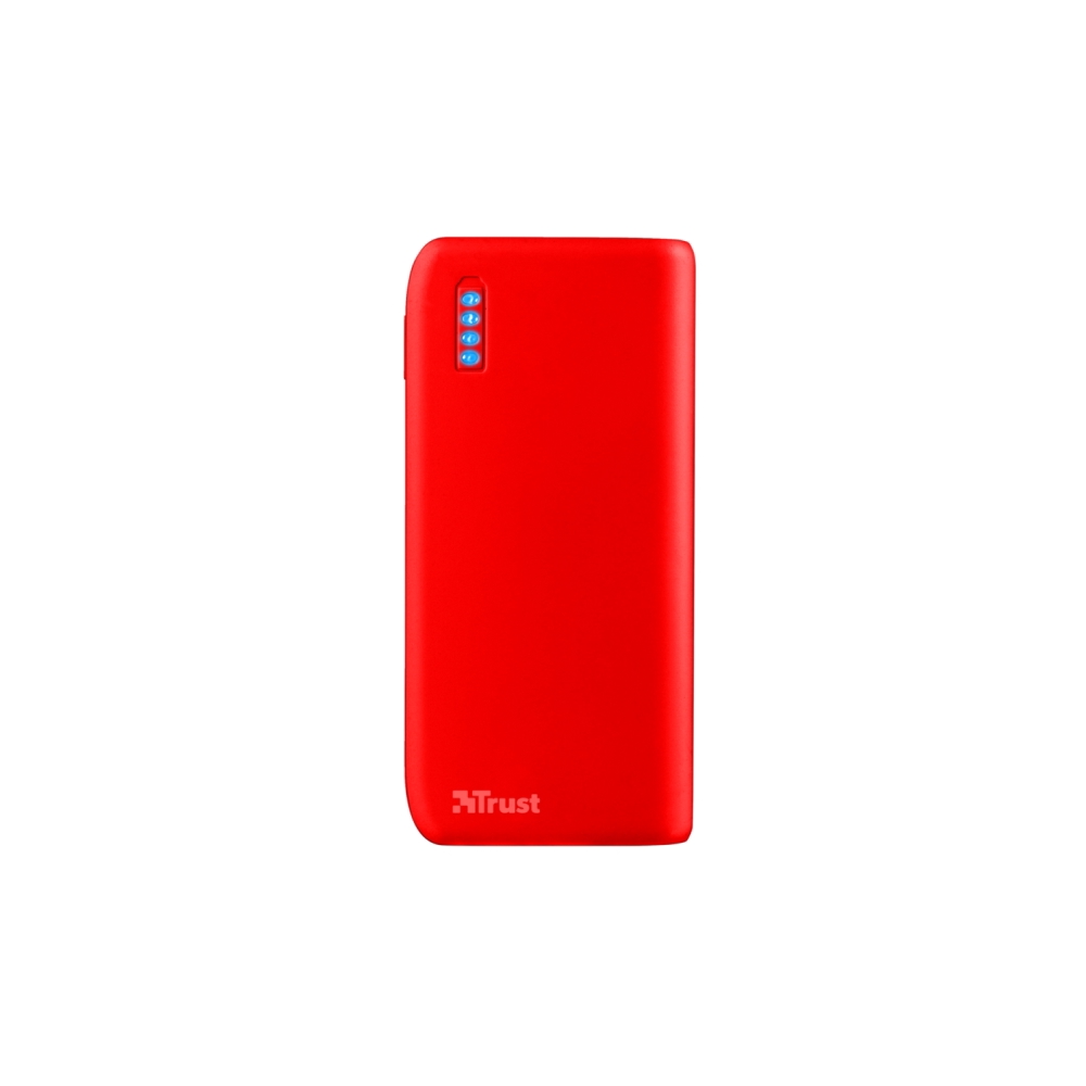 პორტატული დამტენი  TRUST PRIMO POWERBANK 4400, Micro-USB charge cable included - MATTE RED