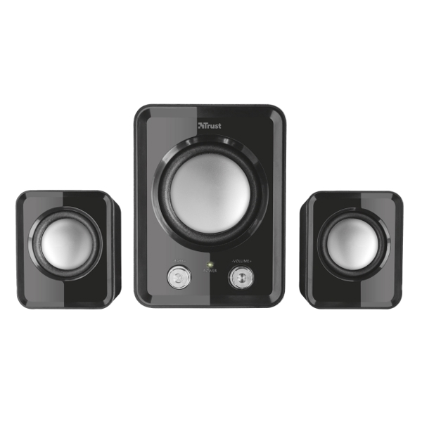 დინამიკი  TRUST ZIVA COMPACT 2.1 SPEAKER SET 12W peak power (6 Watt RMS) Bass and volume control on the subwoofer USB powered: no wall power needed - Black