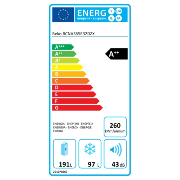 მაცივარი BEKO RCNA365E32DZX Superia