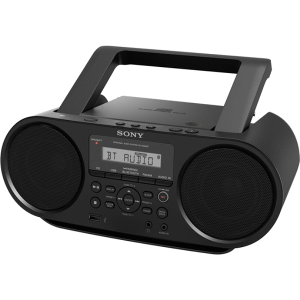 მოსიკალური ცენტრი SONY CD BOOMBOX ZSRS60BT   WITH BLUETOOTH AND NFC (BLACK) , CD, CD-RRW, USB, AND MP3 PLAYBACK STREAM MUSIC WIRELESSLY WITH BLUETOOTH AND NFC