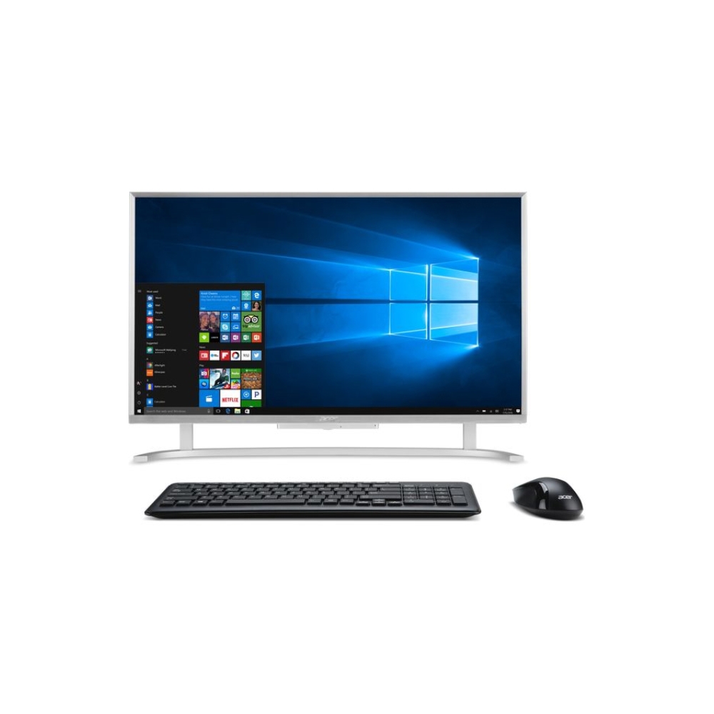 კომპიუტერი  Acer Aspire C24-760 AIO Intel Core i3 7100u 4GB DDR4 2133 1TB SATA 23.8"FullHD Intel HD Graphics Card Reader WiFi+BT USB Mouse Keyboard FreeDOS