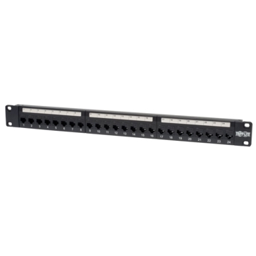 საკომუნიკაციო პანელი Cat5e Patch Panel 568B - 110 Punchdown to RJ45 Female - 24 Port.