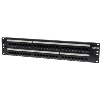 საკომუნიკაციო პანელი Cat5e Patch Panel 568B - 110 Punchdown to RJ45 Female - 48 Port.