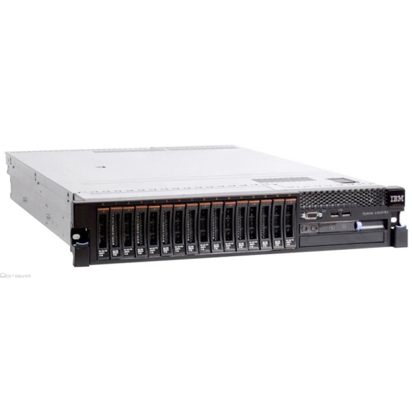 სერვერი Lenovo IBM x3650 M5, 1x Xeon E5-2620v3 2.4GHz 15M 6C 1866MHz (85W), 8GB (1x 8GB (1Rx4, 1.2V) 2133MHz LP RDIMM), 2x 300GB 10K 2.5" HS SAS(8), M5210(no flash/cache), LCD, Multiburner, 2x550W HS PSU