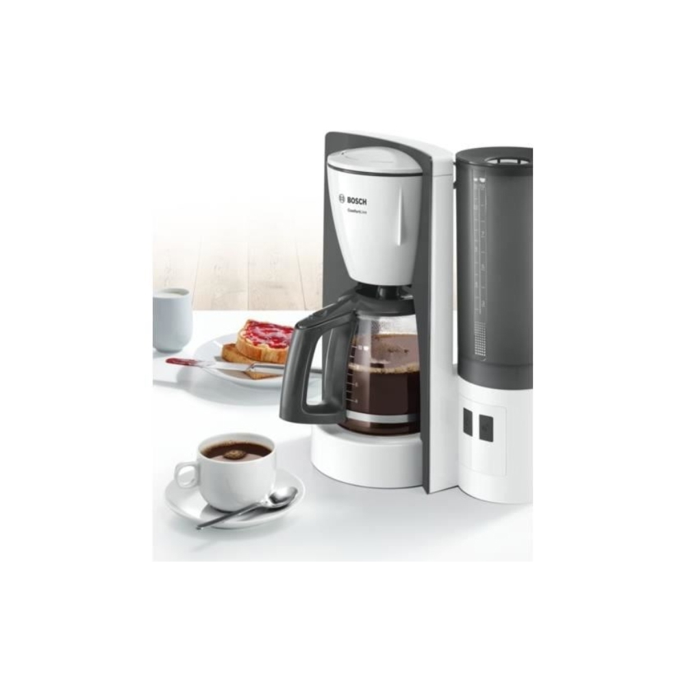 ყავის აპარატი Bosch TKA6A041, 1200W, 1.25L, Coffee Machine, Black/White