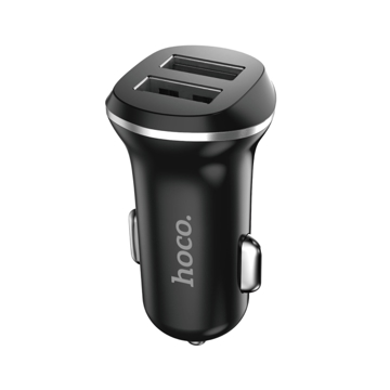  HOCO Z1 DOUBLE PORTED CAR CHARGER  BLACK