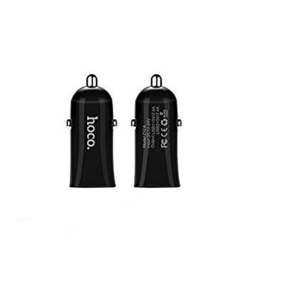  HOCO Z12 ELITE TWO-PORT CAR CHARGER BLACK