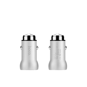  HOCO Z4 QUICK CHARGE 2.0 CAR CHARGER SILVER