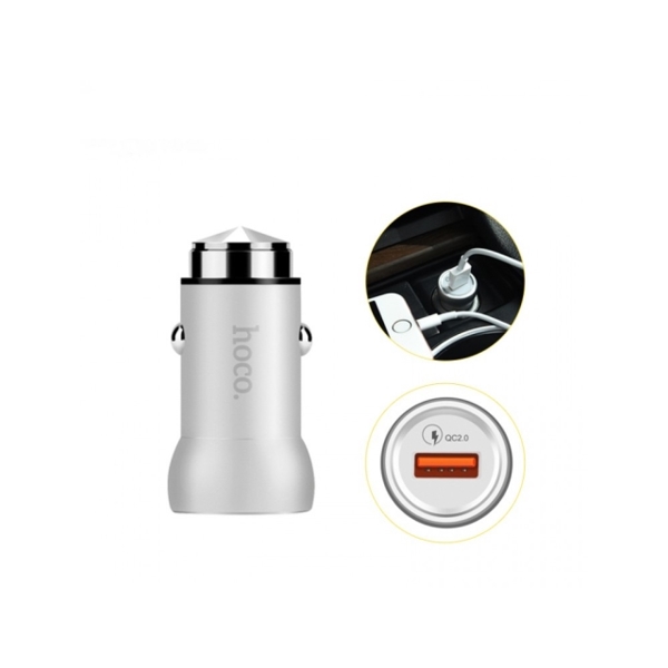  HOCO Z4 QUICK CHARGE 2.0 CAR CHARGER SILVER