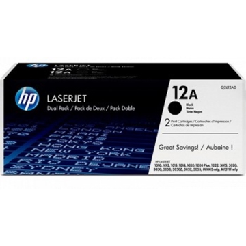 კარტრიჯი HP LaserJet Q2612AD   Black Print Cartridge for HP LaserJet 1000/3000 Crtg Dual Pack