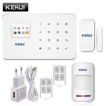 დაცვის GSM სისტემა KERUI G18 TFT Touch GSM Alarm Wireless IOS/Android APP Control Home Burglar Security Protection Alarm System