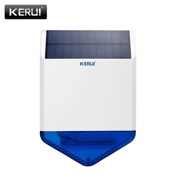 სირენა KERUI wireless outdoor Solar siren panel KR-SJ1 For KERUI Alarm System security with flashing response sound