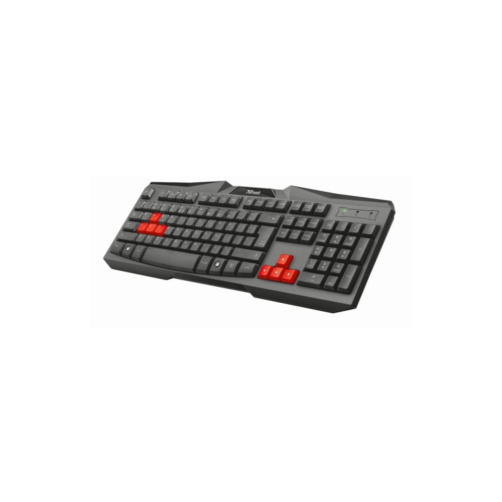 კლავიატურა TRUST ZIVA GAMING KEYBOARD 1.50m cable Spill-proof design Full size layout with red coloured gaming keys