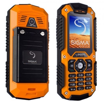 მობილური ტელეფონი SIGMA IT67 ORANGE/ BLACK Screen: TFT 2'' inches; Slot for SD card; 2Sims No cameras; 1700 mAh; 53x122x20 mm; 142g, Orange