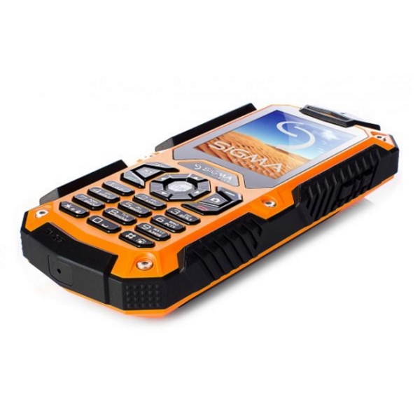მობილური ტელეფონი SIGMA IT67 ORANGE/ BLACK Screen: TFT 2'' inches; Slot for SD card; 2Sims No cameras; 1700 mAh; 53x122x20 mm; 142g, Orange