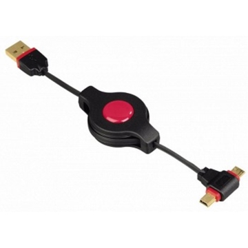 USB კაბელი HAMA 2IN1 MINI/MICRO USB 2.0 CABLE (54515)