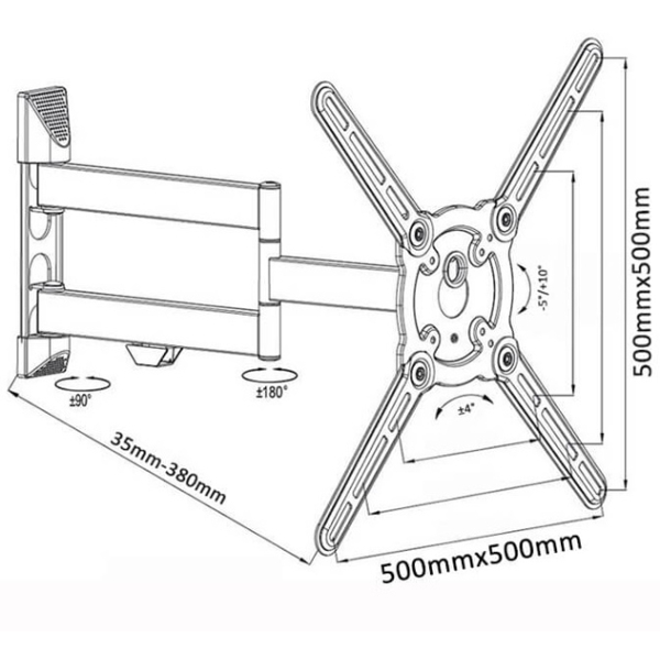 Allscreen Universal LCD LED TV Bracket  26"-55"  ინჩი CTMC37