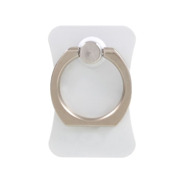 მობილურის ბეჭედი MOBILE ACCESSORY  METAL FINGER RING HOLDER FOR CELLPHONE TABLET - WHITE 360-DEGREE ROTATING