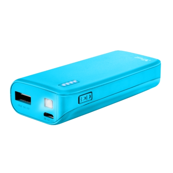 პორტატული დამტენი  TRUST PRIMO POWERBANK 4400   NEON BLUE