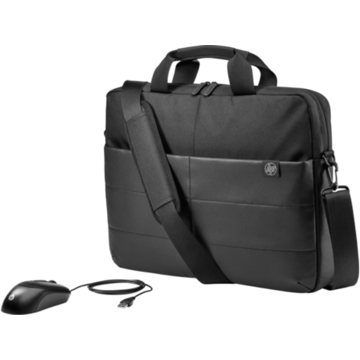 ნოუთბუქის ჩანთა HP 39.62 cm(15.6") Classic Briefcase and Mouse (1FK06AA)