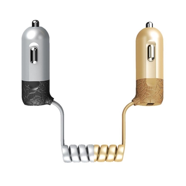 მობილურის აქსესუარები Remax Finchy RCC103 gold Car charger