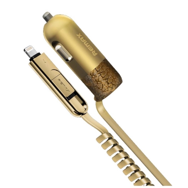 მობილურის აქსესუარები Remax Finchy RCC103 gold Car charger