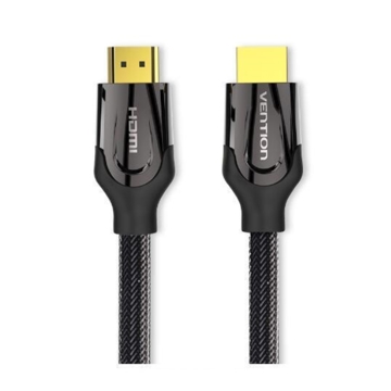 HDMI კაბელი VENTION VAA-B05-B200 Nylon Braided HDMI Cable 2M Black Metal Type