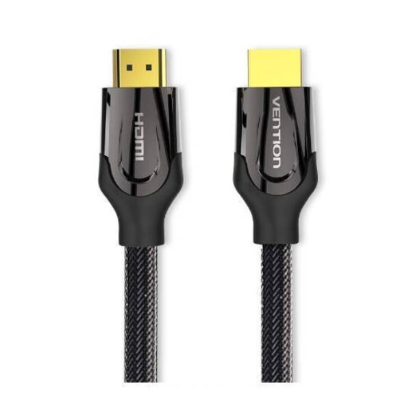 HDMI კაბელი VENTION VAA-B05-B200 Nylon Braided HDMI Cable 2M Black Metal Type