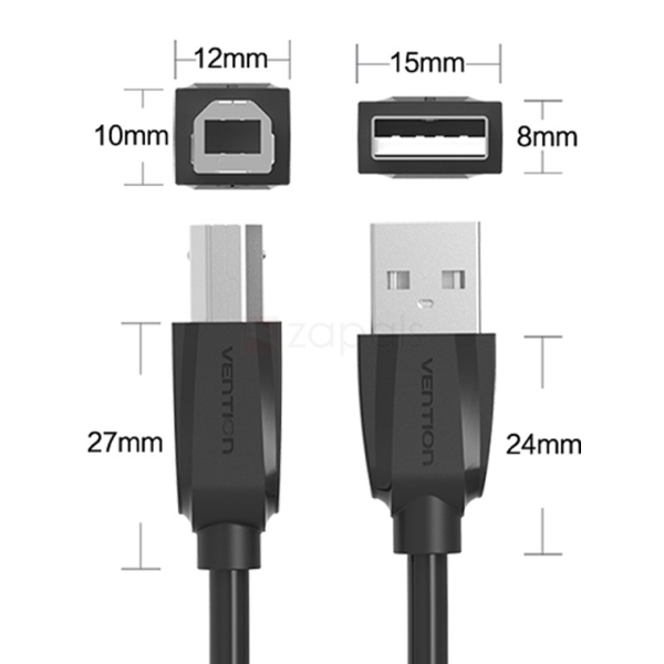 სადენი Vention VAS-A59-B150 USB 2.0 A male to B male Printer Cable 1.5 M