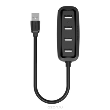 USB ჰაბი vention USB2.0 4-Port HUB VAS-J43-B015