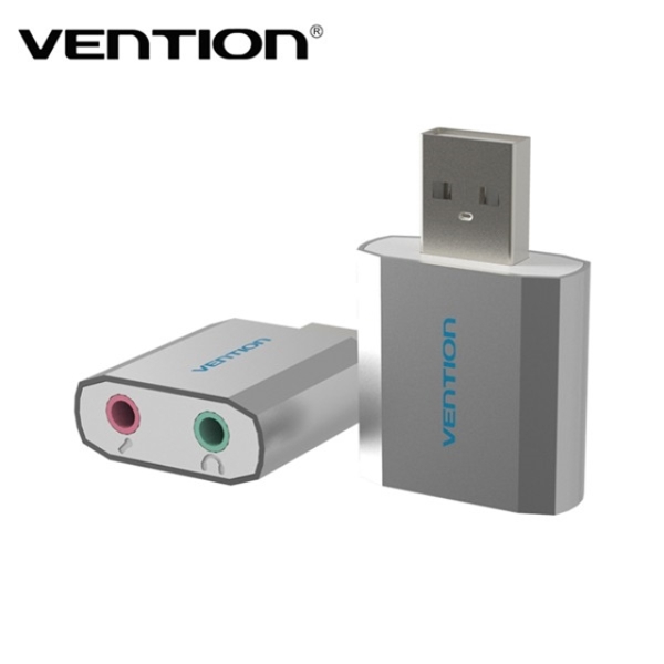 ხმის კარტა Vention High Quality Al Mg Alloy USB 2.0 External Sound Card VAB-S13