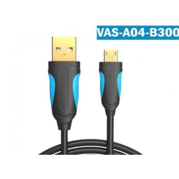 USB კაბელი Vention VAS-A04-B300-N Cable USB TO Micro USB 3 M