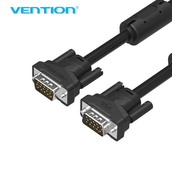 სადენი Vention VAG-B04-B200 VGA(3+6 Gold Plated) Male to Male Cable 2M Blck