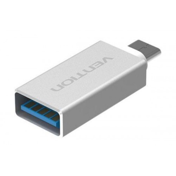 USB ადაპტერი Vention VAS-S12 USB3.0 A Female to Type-C OTG Adapter Silvery