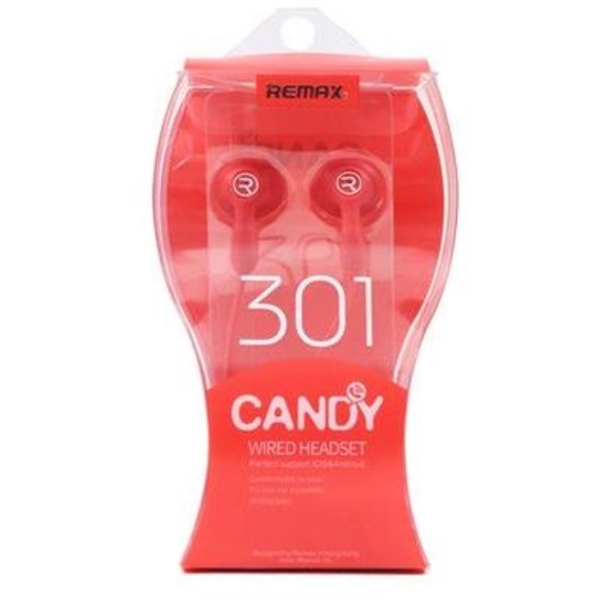 ყურსასმენი REMAX Earphone  RM-301 red