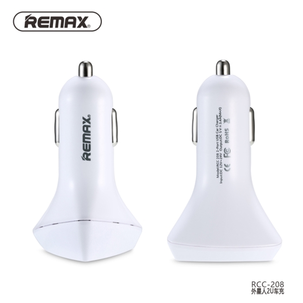 REMAX RCC208 Aliens 2 USB Voltage-visible Car Charger 