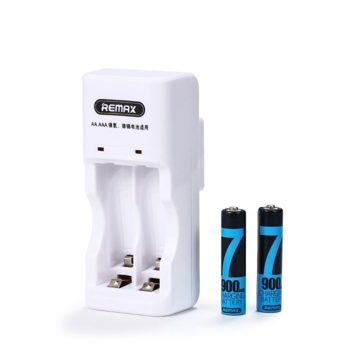 Remax RT-DC02 Rechargeable battery No. 7  set of two batteries and one charger