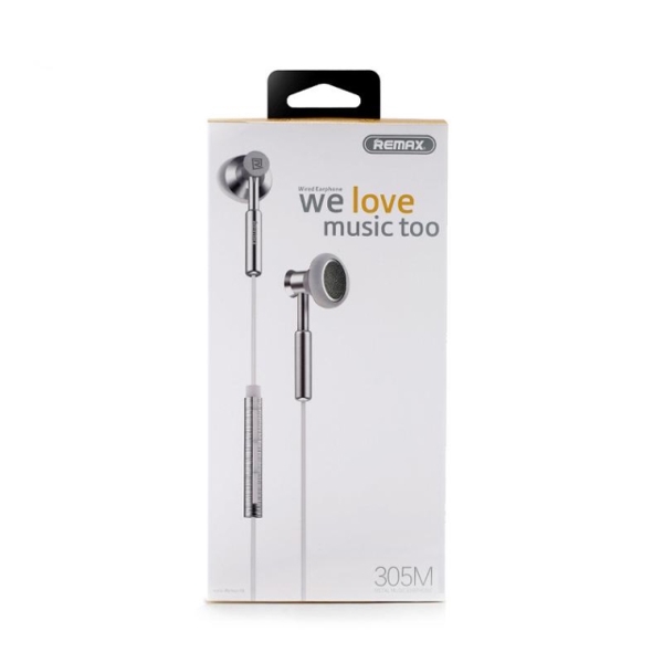 ყურსასმენი  REMAX Metal Earphone RM-305M Silver