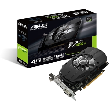 ვიდეო დაფა Asus 90YV0A70-M0NA00, GeForce GTX1050, 4GB, 128bit, HDMI, DP, Black 