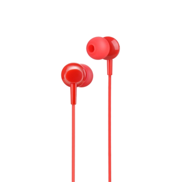 ყურსასმენი HOCO M14 INITIAL SOUND UNIVERSAL EARPHONES WITH MIC RED