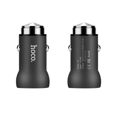 მანქანის დამტენი HOCO Z4 QUICK CHARGE 2.0 CAR CHARGER BLACK