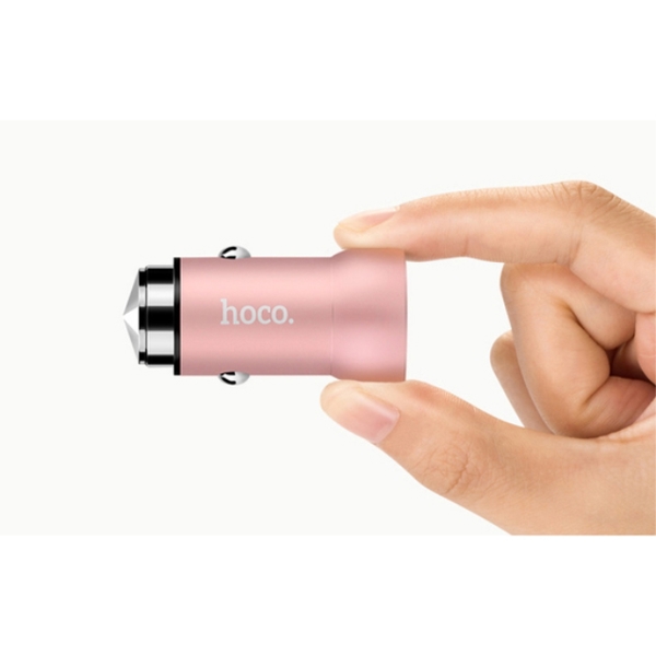 მანქანის დამტენი HOCO Z4 QUICK CHARGE 2.0 CAR CHARGER ROSE GOLD