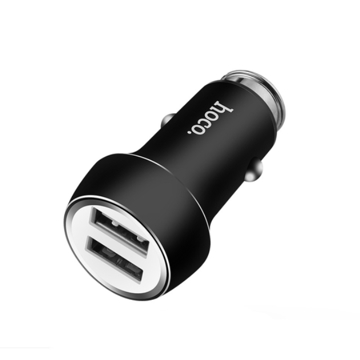 მანქანის დამტენი HOCO Z7 KINGKONG DUAL USB CAR CHARGER BLACK