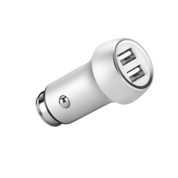 მანქანის დამტენი HOCO Z7 KINGKONG DUAL USB CAR CHARGER SILVER