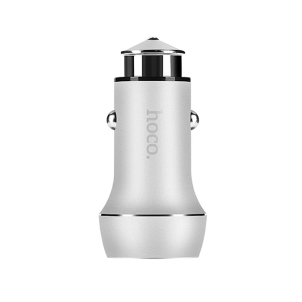 მანქანის დამტენი HOCO Z7 KINGKONG DUAL USB CAR CHARGER SILVER