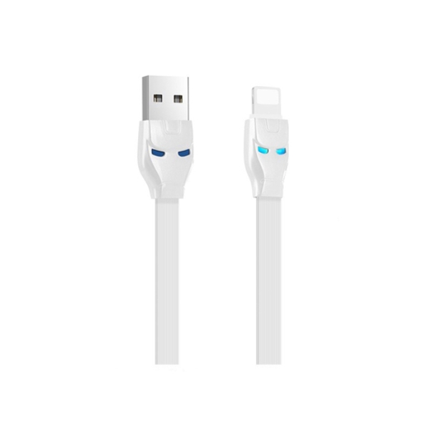 მობილურის დამტენი HOCO U14 STEEL MAN LIGHTNING CHARGING CABLE WHITE