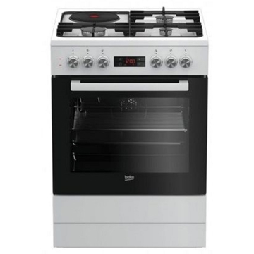 გაზქურა Beko FSE 63330 DW Superia, 3 Gas, Oven, White